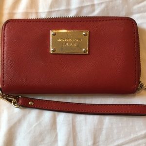 Michael Kors Red Wristlet